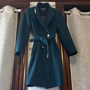 Ted Baker Wool Trench Coat - Limited Edition Deep Teal